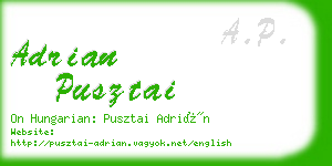 adrian pusztai business card